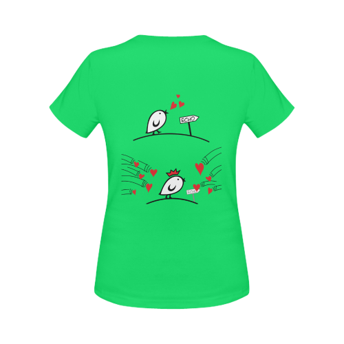 Comic Birds - Tweetlercools - LOVE ECHO 1 Women's Classic T-Shirt (Model T17）