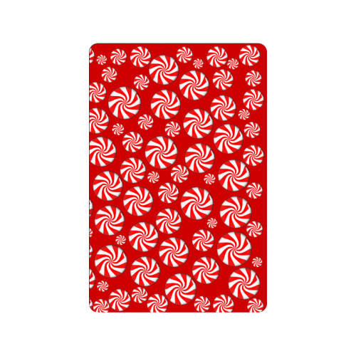 Christmas Peppermint Candy Red Doormat 24"x16"
