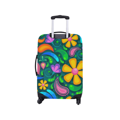 Retro Flowers Luggage Cover/Small 18"-21"