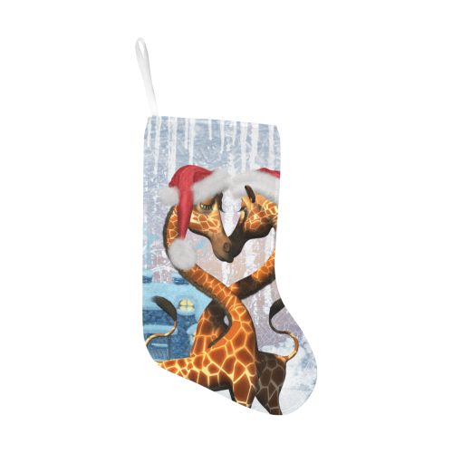 Christmas, funny giraffe Christmas Stocking (Without Folded Top)