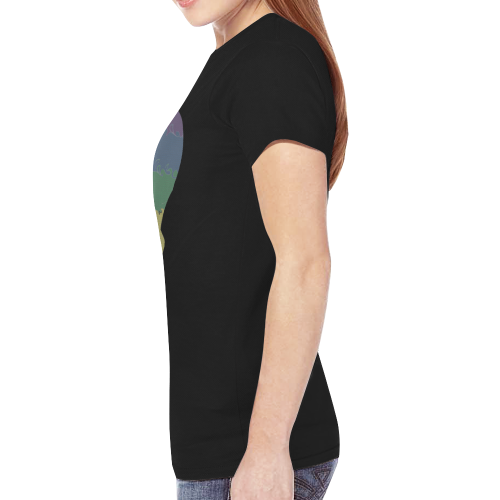 Rainbow Skull New All Over Print T-shirt for Women (Model T45)
