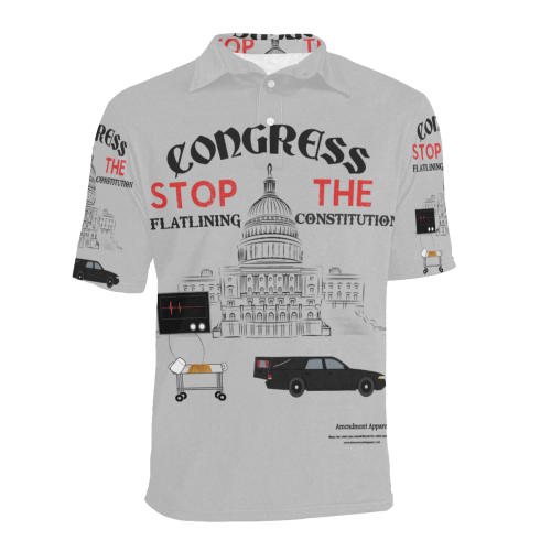 Congressional Plea S/S Pullover Shirt Men's All Over Print Polo Shirt (Model T55)