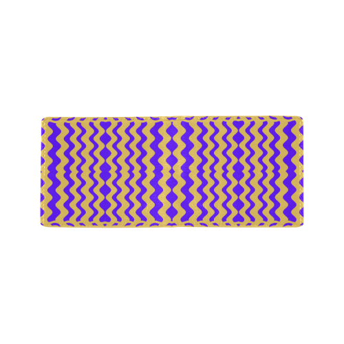 Purple Yellow Modern  Waves Lines Mini Bifold Wallet (Model 1674)