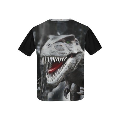 Tyrannosaurus Rex Dinosaurs - Soft Black Kids' All Over Print T-shirt (USA Size) (Model T40)