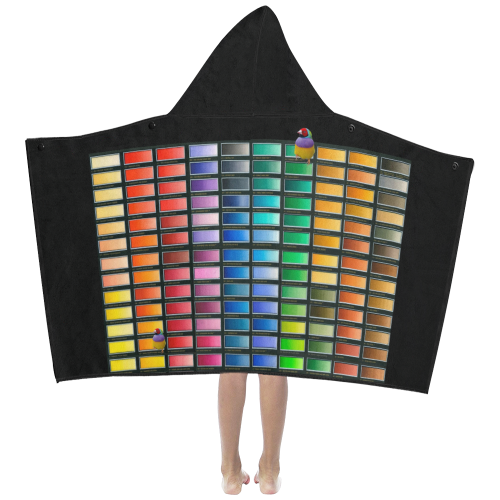 Colour Chart Kids' Hooded Bath Towels