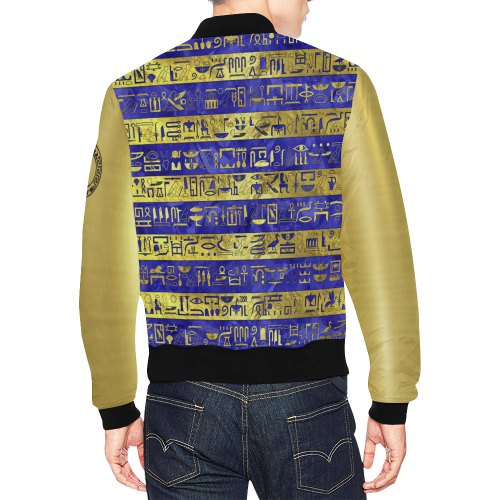 GOLDEN BLUE MDU NTR All Over Print Bomber Jacket for Men (Model H19)