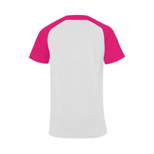 Sugar Skull Horse Turquoise Roses Pink Men's Raglan T-shirt (USA Size) (Model T11)
