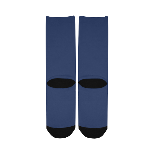 color Delft blue Women's Custom Socks