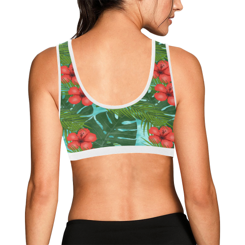 Tropical Vacation Women's All Over Print Sports Bra (Model T52)