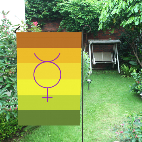 Hermaphrodite Flag Garden Flag 12‘’x18‘’（Without Flagpole）