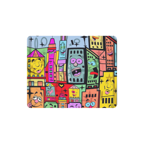 Fun City by Nico Bielow Rectangle Mousepad