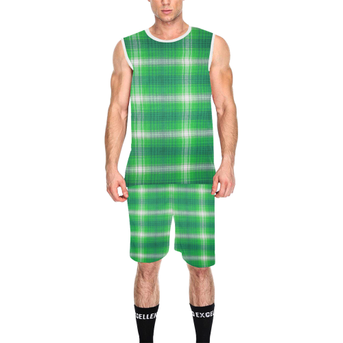 PLAID-321 All Over Print Basketball Uniform