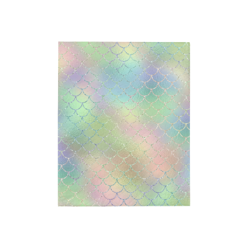 Pastel Mermaid Sparkles Quilt 40"x50"