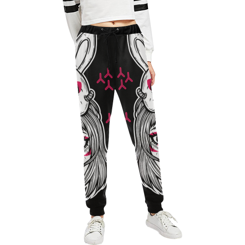 girl with a mask bunny Unisex All Over Print Sweatpants (Model L11)