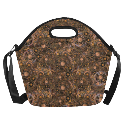 Steampunk Cogs LUNCH Neoprene Lunch Bag/Large (Model 1669)