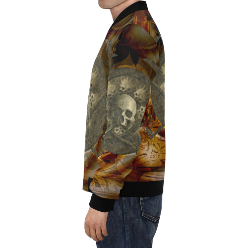 Awesome creepy skulls All Over Print Bomber Jacket for Men/Large Size (Model H19)