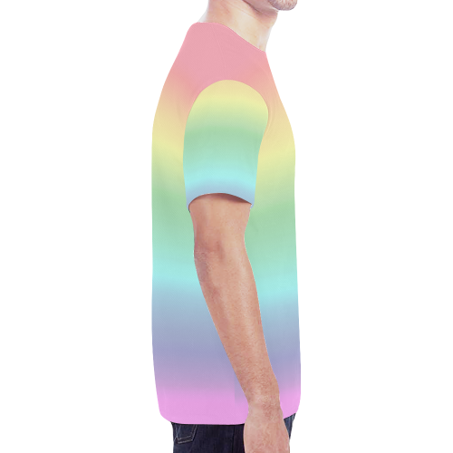 Pastel Rainbow New All Over Print T-shirt for Men (Model T45)