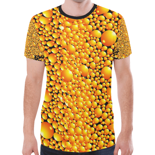 yellow bubble New All Over Print T-shirt for Men (Model T45)