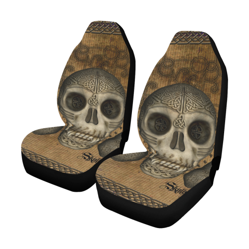 Awesome skull with celtic knot Car Seat Covers (Set of 2)
