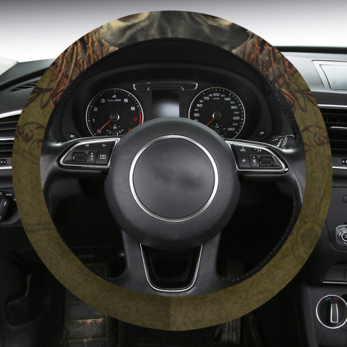 Awesome dark skull Steering Wheel Cover with Anti-Slip Insert