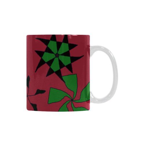 Red, Green and Black Abstract 2020 Custom White Mug (11OZ)
