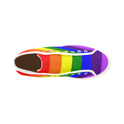 Rainbow Flag (Gay Pride - LGBTQIA+) Vancouver H Men's Canvas Shoes/Large (1013-1)
