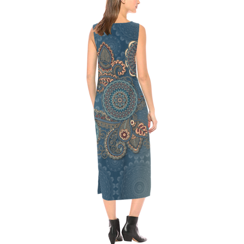 Mandalas Phaedra Sleeveless Open Fork Long Dress (Model D08)
