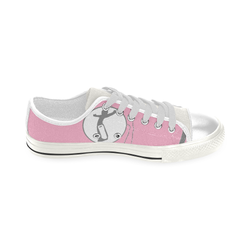 Kid DW Pink Low Top Canvas Shoes for Kid (Model 018)