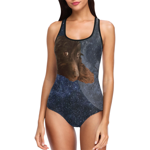 Dog and Stars Vest One Piece Swimsuit (Model S04)