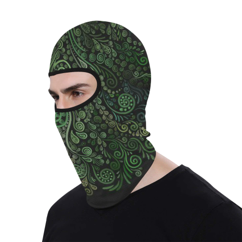 3D Psychedelic Abstract Fantasy Tree Greenery All Over Print Balaclava