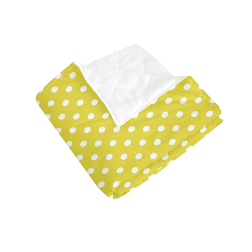 Yellow Polka Dot Quilt 60"x70"