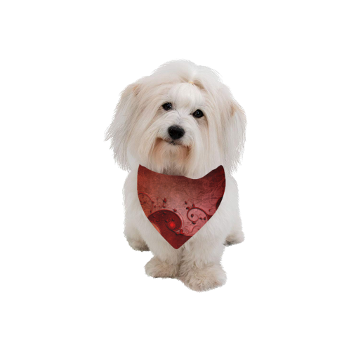Soft decorative floral design Pet Dog Bandana/Large Size