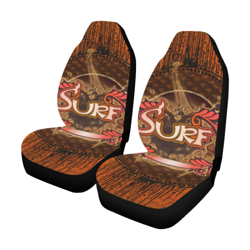 Surfing, surf design with surfboard Car Seat Covers (Set of 2)