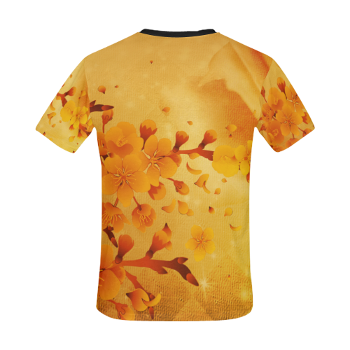 Floral design, soft colors All Over Print T-Shirt for Men/Large Size (USA Size) Model T40)