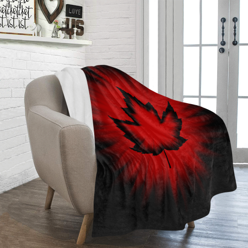 Cool Canada Blankets Canada Maple Leaf Blankets Ultra-Soft Micro Fleece Blanket 50"x60"