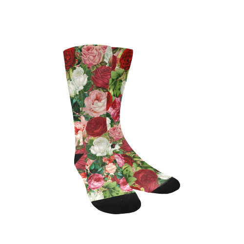 Vintage Flowers Women's Custom Socks
