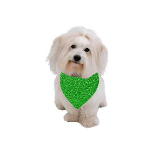 sparkling glitter neon green Pet Dog Bandana/Large Size