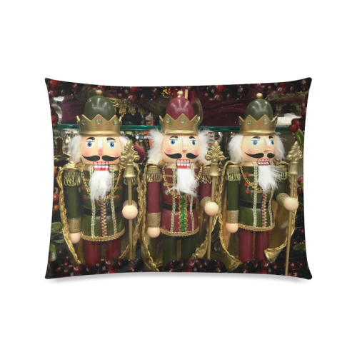 Golden Christmas Nutcrackers Custom Picture Pillow Case 20"x26" (one side)