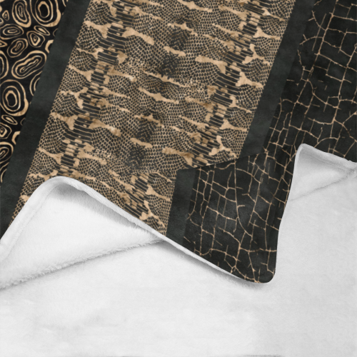 Exclusive Gold Black Python Ultra-Soft Micro Fleece Blanket 40"x50"