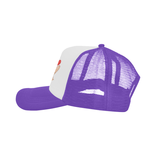 Finger Heart / Purple Trucker Hat