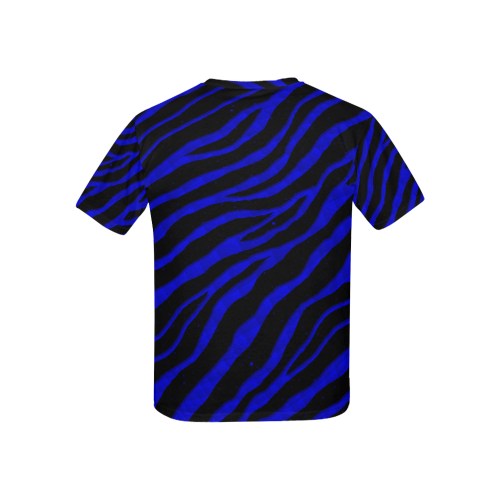 Ripped SpaceTime Stripes - Blue Kids' All Over Print T-shirt (USA Size) (Model T40)