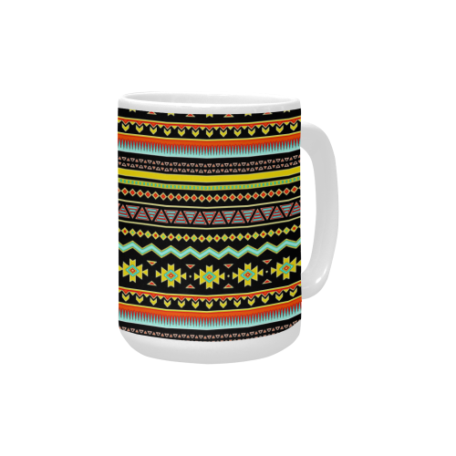 bright tribal Custom Ceramic Mug (15OZ)