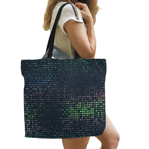 Prismic Rainbow All Over Print Canvas Tote Bag/Large (Model 1699)