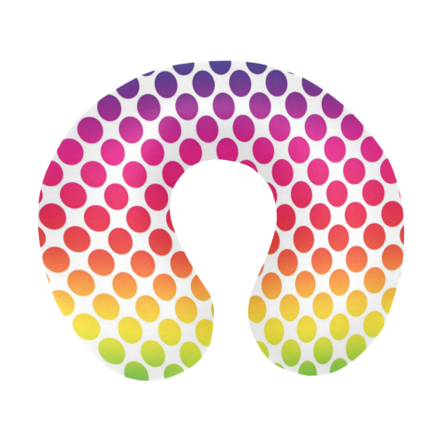 Rainbow Polka Dots U-Shape Travel Pillow
