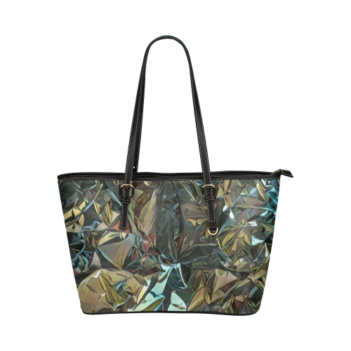 fantastic reflection Leather Tote Bag/Small (Model 1651)
