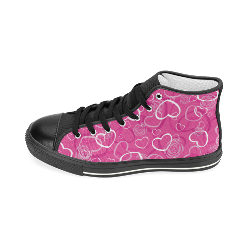 PINK HOPE Women's Classic High Top Canvas Shoes (Model 017)