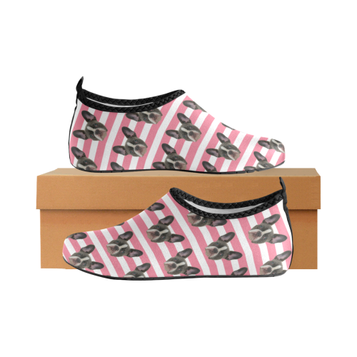 frenchie_pattern Women's Slip-On Water Shoes (Model 056)
