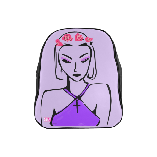FASHION ROSE GIRL BGB PRINT BACKPACK School Backpack (Model 1601)(Small)