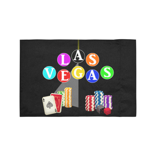 Las Vegas Pyramid / Poker Chips / Black Motorcycle Flag (Twin Sides)