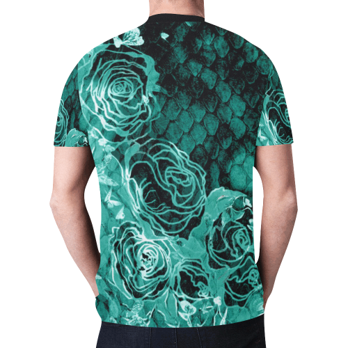 flowers 11 New All Over Print T-shirt for Men/Large Size (Model T45)